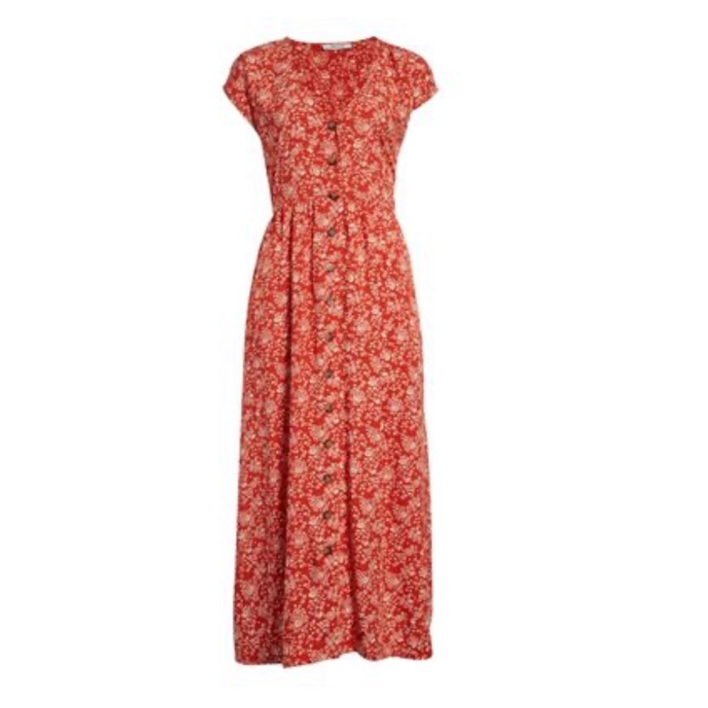 Madewell Button Front Midi Dress